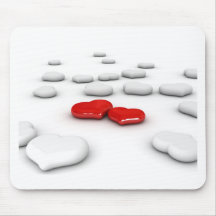 Liebe und viele Herzen Mauspads