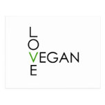 Liebe vegan postkarte
