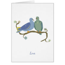 Liebe-Vogel-Anmerkungs-Karte