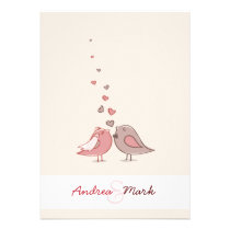 Liebe-Vögel, die Einladung Wedding sind einladungen