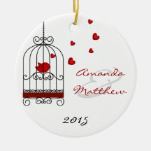 Liebe-Vögel, die Verzierung Wedding sind Weihnachtsornament