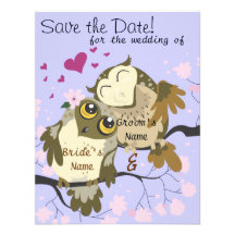 Liebe-Vogel-Eulen-Hochzeit lädt ein Ankündigungen