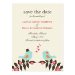 Liebe-Vogel-Save the Date Karte Postkarte