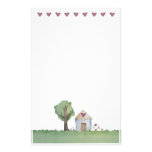 Liebehaus-Hausgartenbriefpapier Personalisierte Druckpapiere