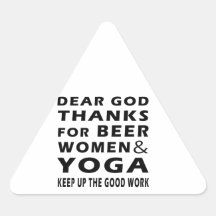 Lieber Gott-Dank für Bier-Frauen und Yoga Stickers