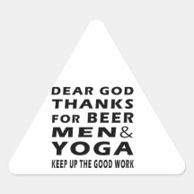 Lieber Gott-Dank für Bier-Männer und Yoga Stickers