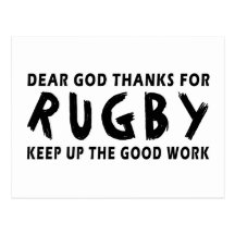 Lieber Gott-Dank für Rugby Postkarte
