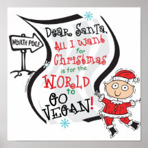 Lieber veganer Wunsch Sankt Plakate