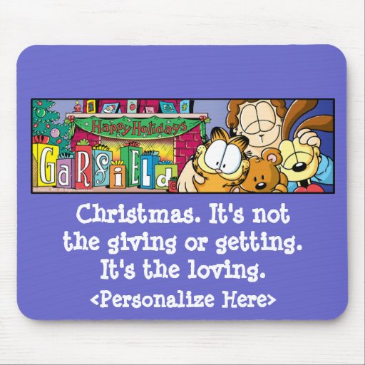 Liebevolle Feiertage Mousepad Garfields Logobox