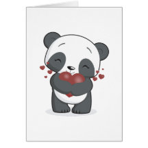Liebevolle Panda-Gruß-Karte
