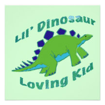Liebevolles Kind Dino Personalisierte Einladungskarten