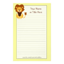 Liebevolles Löwe-Briefpapier Personalisierte Druckpapiere