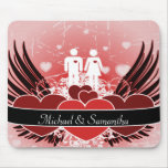 Liebhaber in Liebe Winged Herzen Mousepad