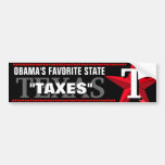 LIEBLINGSStaat "STEUERN " TEXAS OBAMAS Auto Aufkleber