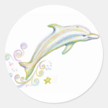 Liebster Delphin Runde Aufkleber