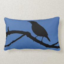Liedvogel-Silhouette Kissen