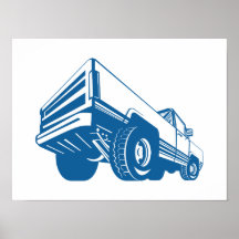 Lieferwagen-LKW-Rückseite Retro Plakat