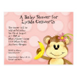 Lil Affe, Mädchen-Babyparty-Postkarte laden ein