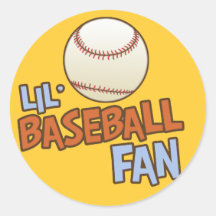 Lil Babseball Fan Runde Aufkleber