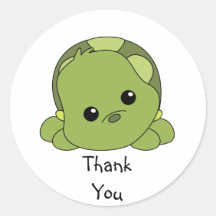 Lil Baby-Schildkröte Runde Sticker