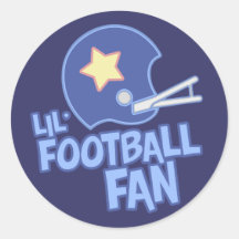 Lil Fußballfan Runder Sticker