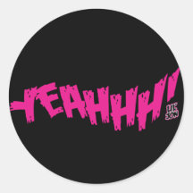 Lil Jon "Yeeeah!" Magentarot Runde Sticker