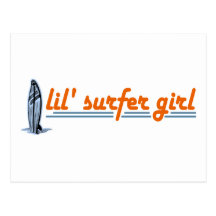 Lil Surfer-Mädchen Postkarte