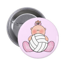 Lil Volleyball-Mädchen Buttons