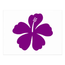 Lila aloha Blume Postkarte