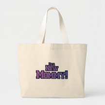 Lila bin ich eine neue Mama-T-Shirts und Geschenke Tasche