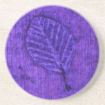 Lila Blatt-Fossil Getränkeuntersetzer