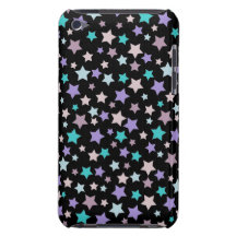 Lila blaue und rosa Sternchen-Vereinbarung auf Sch iPod Case-Mate Hüllen