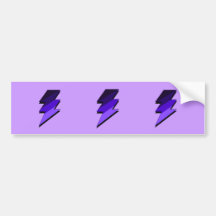 Lila Blitz-Donner-Bolzen Autosticker