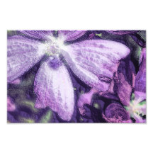 Lila Blumen-Illustration Photographischer Druck