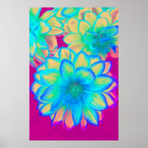 Lila Blumen-Power Posterdruck