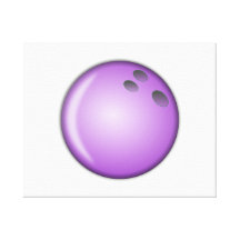 Lila Bowlings-Ball Leinwanddrucke