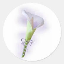 Lila Calla-Lilie Runde Aufkleber