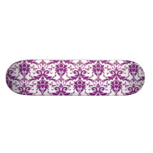 Lila Damast-Muster Personalisierte Skatedecks