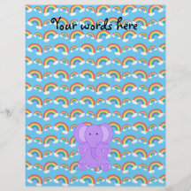 Lila Elefant des niedlichen Babys Individuelle Flyer