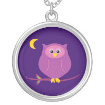 Lila Eule Amulett