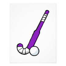 Lila Feld-Hockey-Stock Einladung