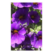Lila Garten-Blumen Personalisierte Druckpapiere