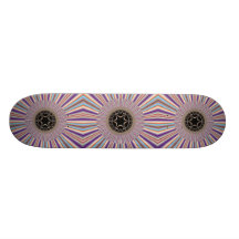Lila gestreiftes Sonnendurchbruch-Fraktal Individuelle Skatedecks