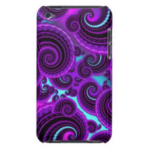 Lila gewundenes Fraktal-Kunst-Muster Case-Mate iPod Touch Case
