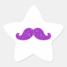 Lila Glitter des Girly Schnurrbartes des Spaßes re Sticker