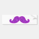 Lila Glitter des Girly Schnurrbartes des Spaßes re Auto Sticker