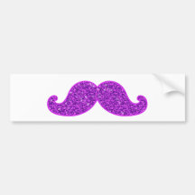 Lila Glitter des Girly Schnurrbartes des Spaßes re Auto Sticker