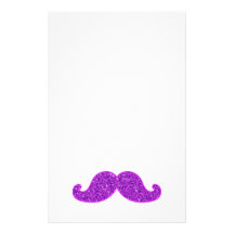 Lila Glitter des Girly Schnurrbartes des Spaßes re Druckpapier