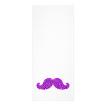 Lila Glitter des Girly Schnurrbartes des Spaßes re Individuelle Ankündigskarten