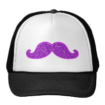 Lila Glitter des Girly Schnurrbartes des Spaßes re Retrokult Cap